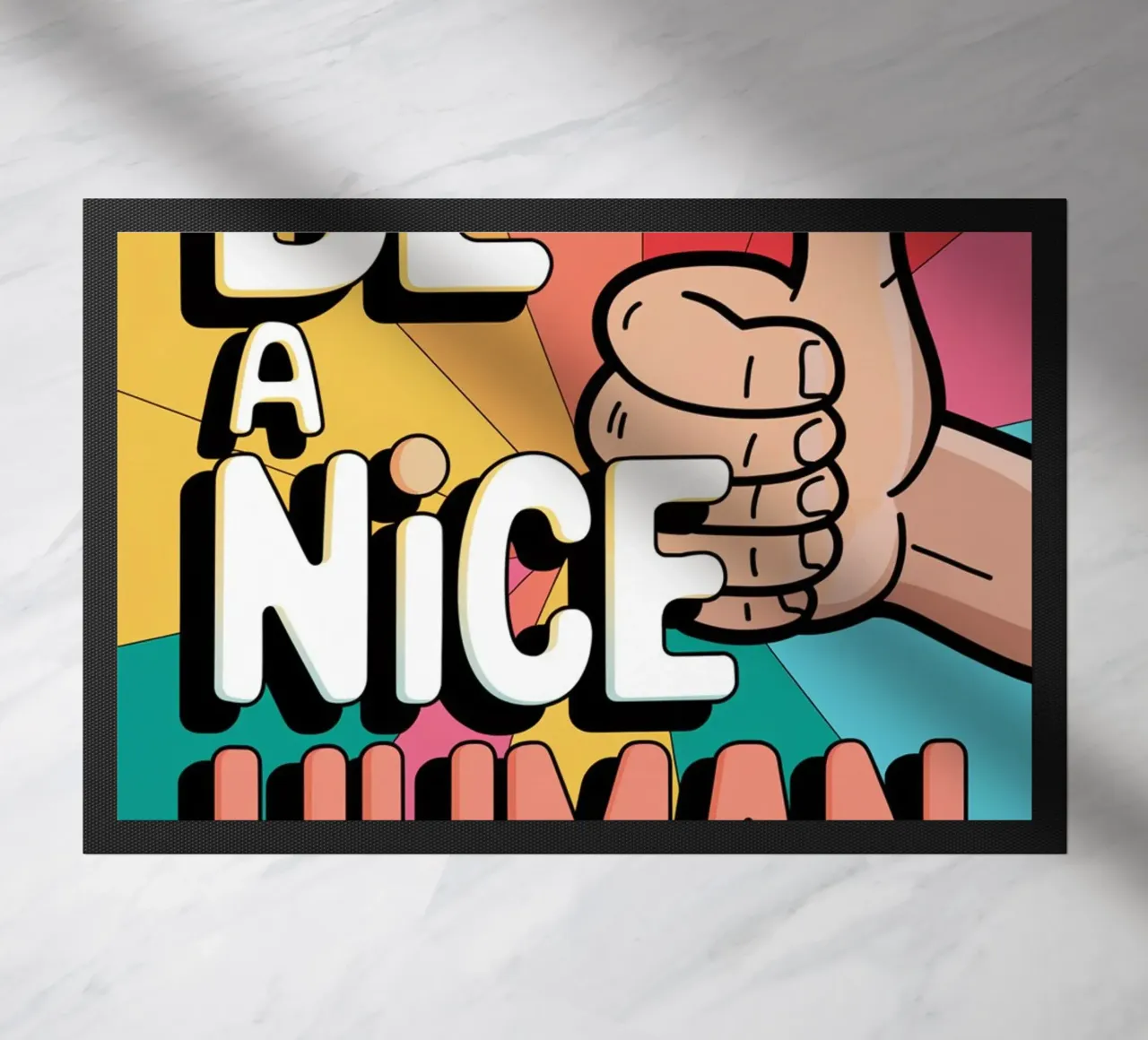 Sii un essere umano gentile zerbino da logic