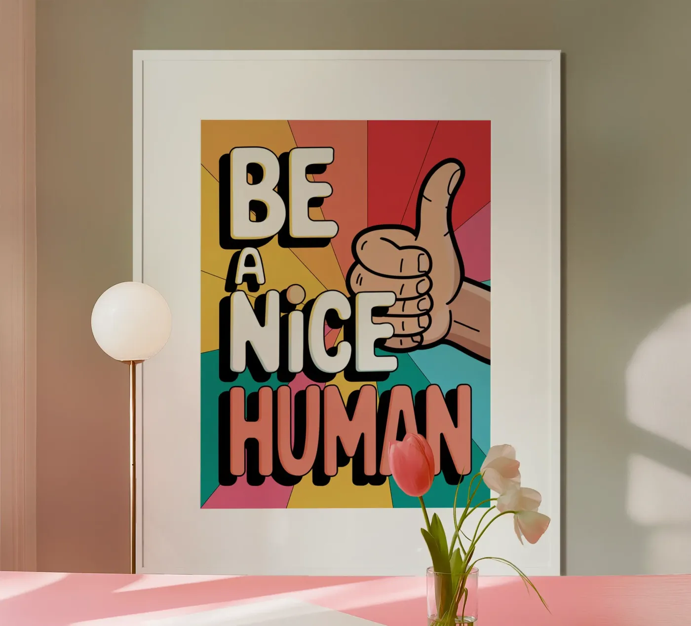 Be a Nice Human poster by logic