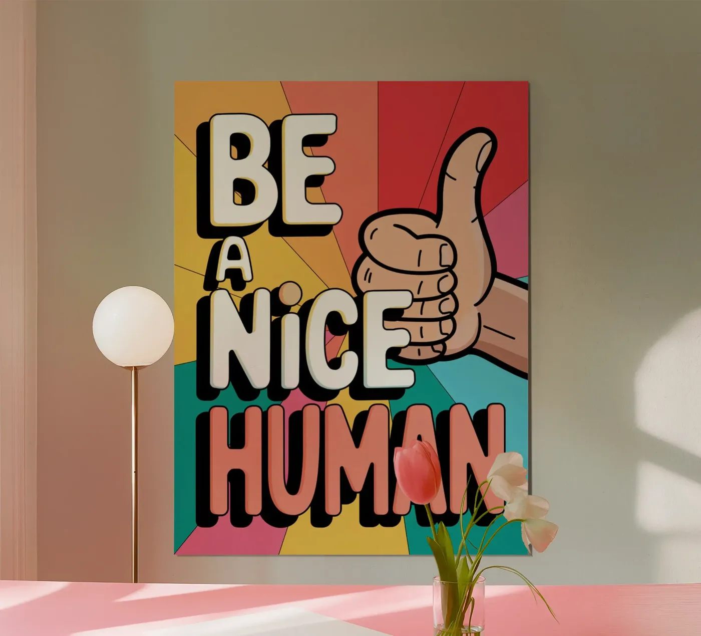 Be a Nice Human poster by logic