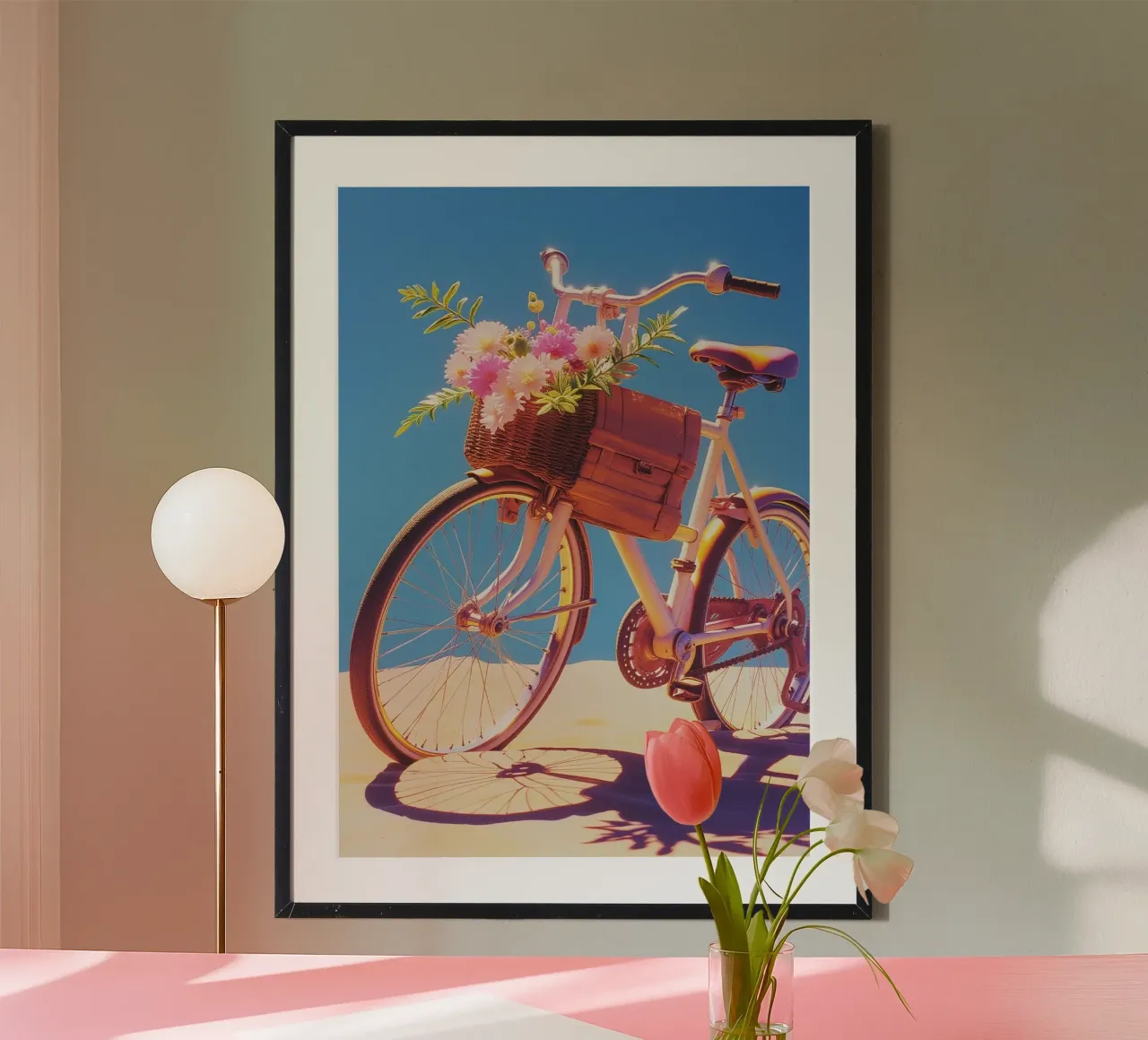 Bicycle with Flower carta hahnemühle da Attaboy Dsgn