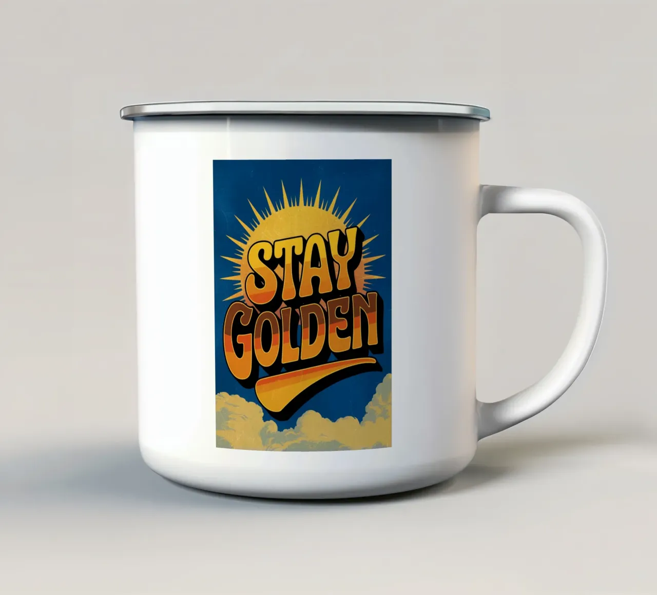 Resta d'oro tazza in smalto da logic