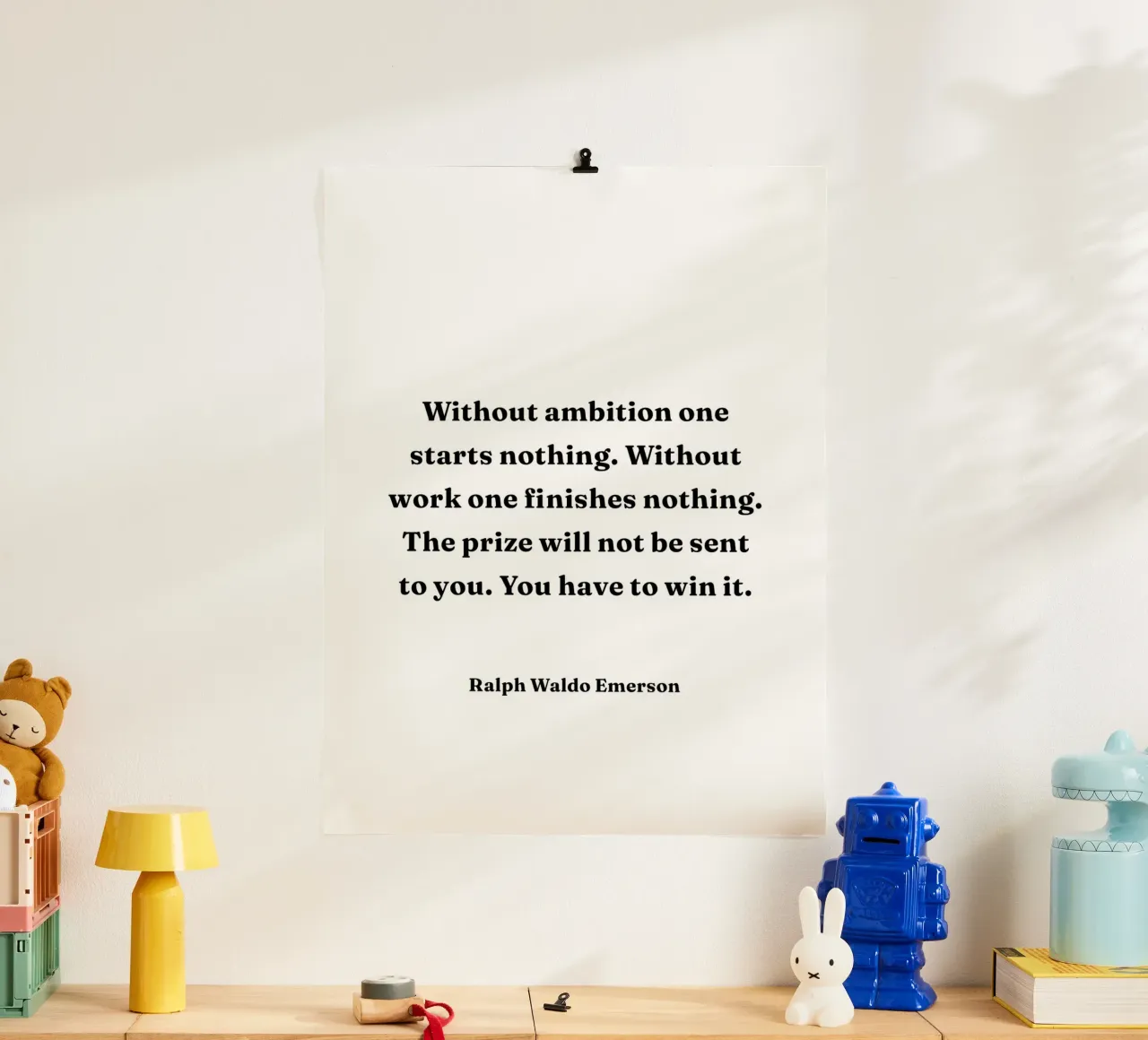Sans ambition, on ne commence rien citation hahnemühle de Paigaam Studio
