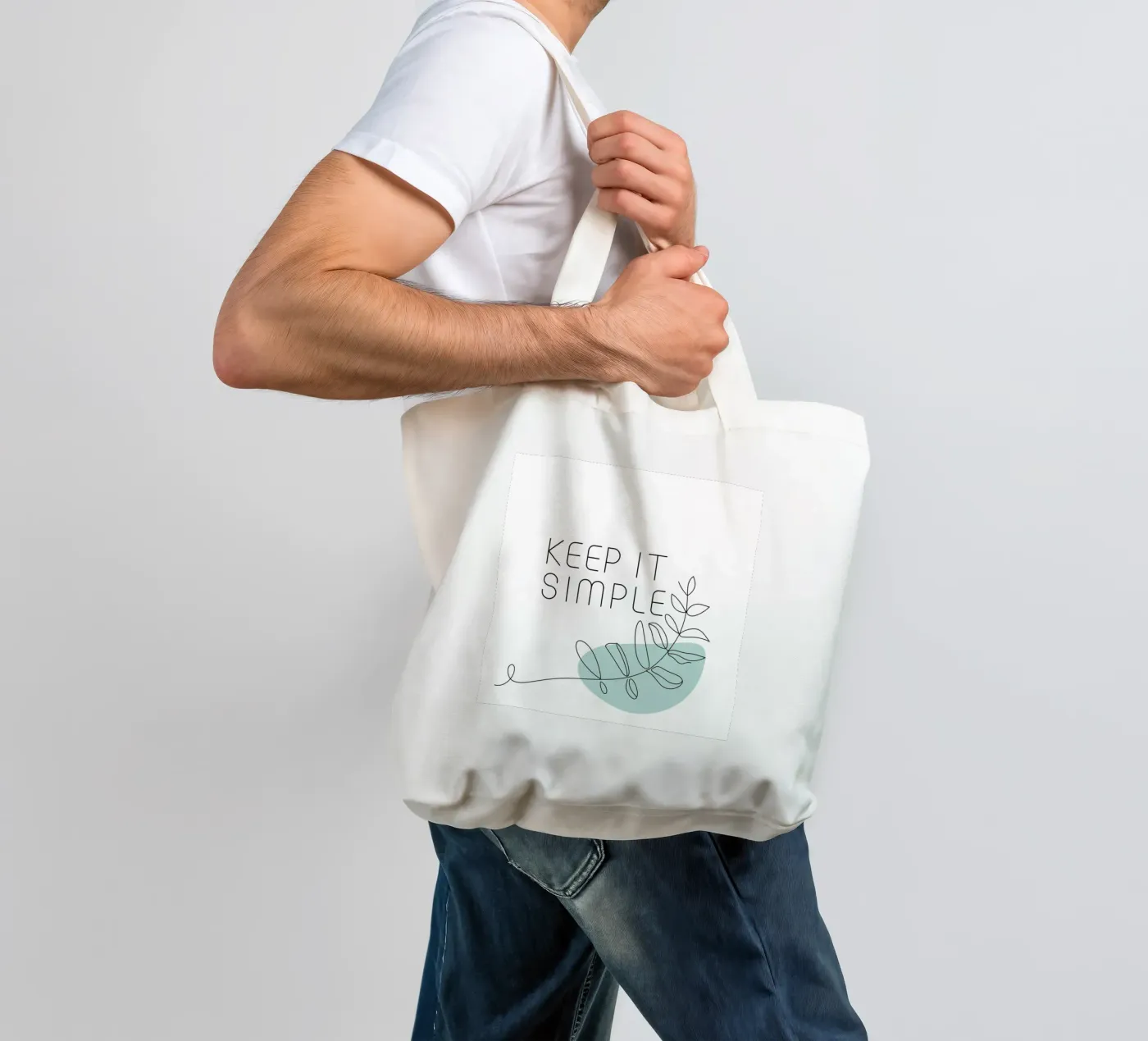 Mantenere la semplicità borsa in juta da logic