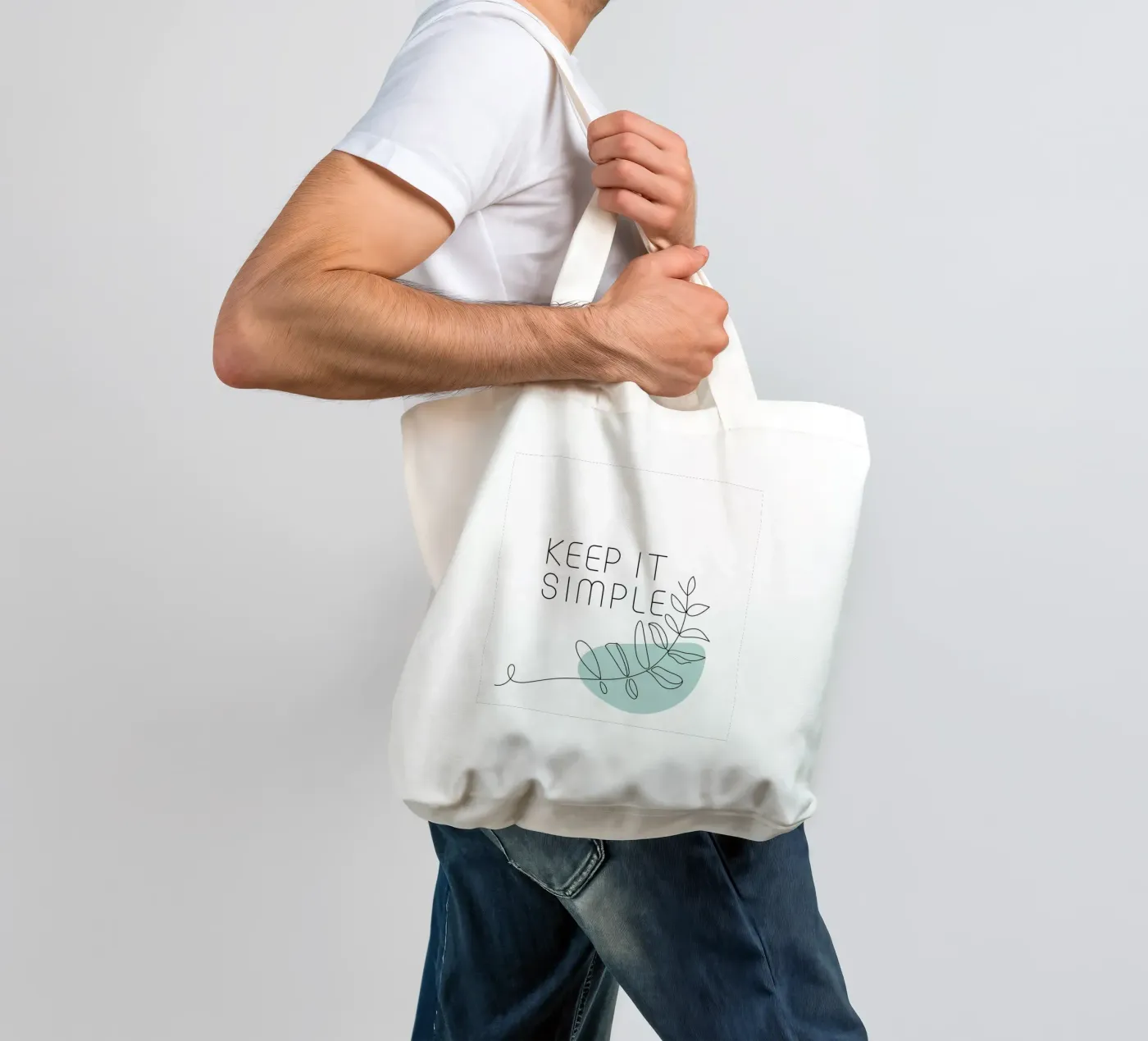Mantenere la semplicità borsa in juta da logic