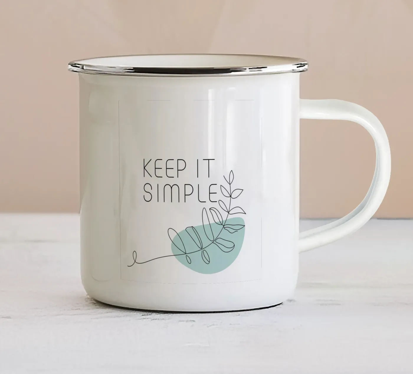 Keep It Simple enamel mug by logic