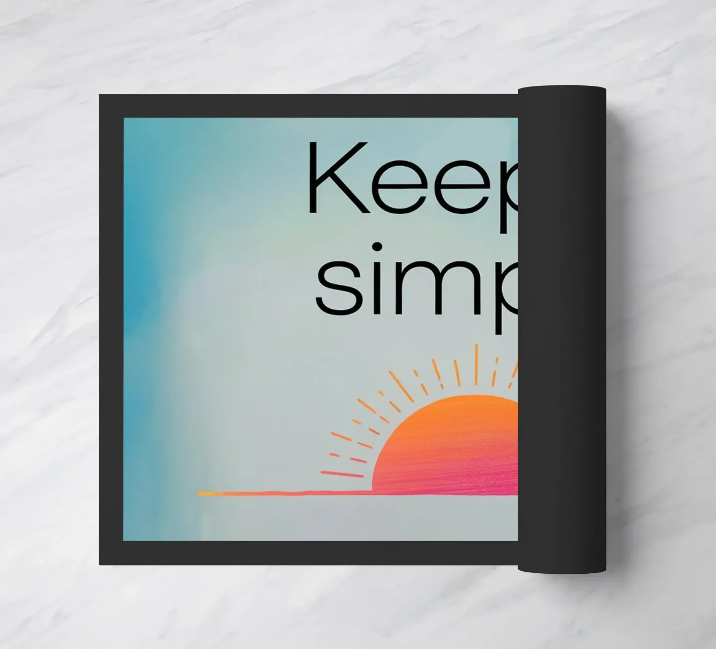 Houd het eenvoudig deurmat van logic