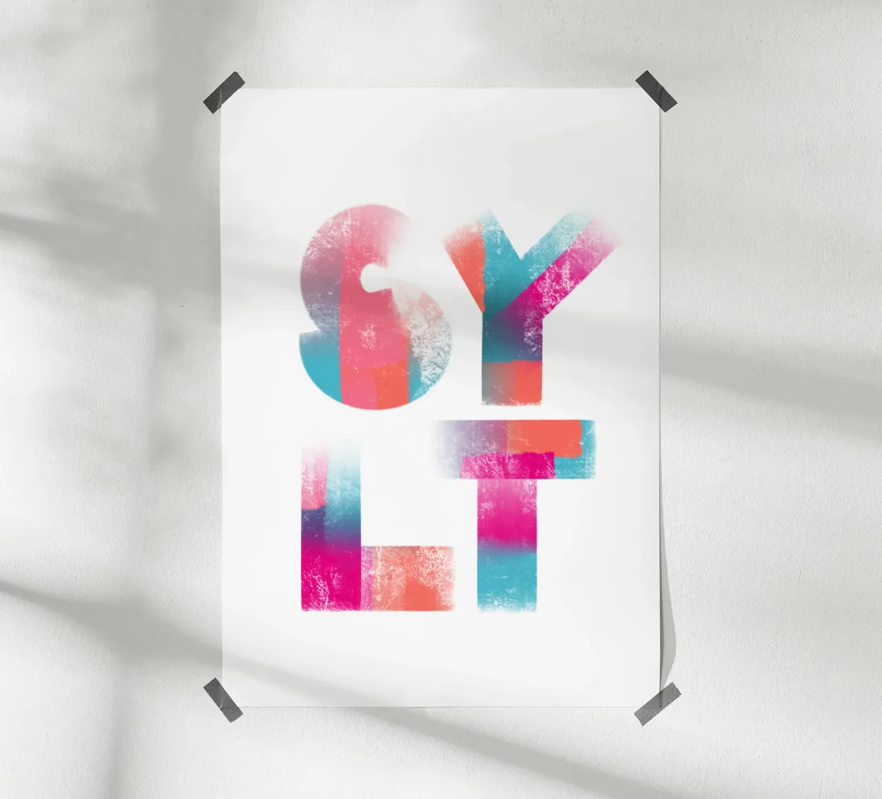 SYLT poster con telaio in legno da LIMITED EDITION LETTERS