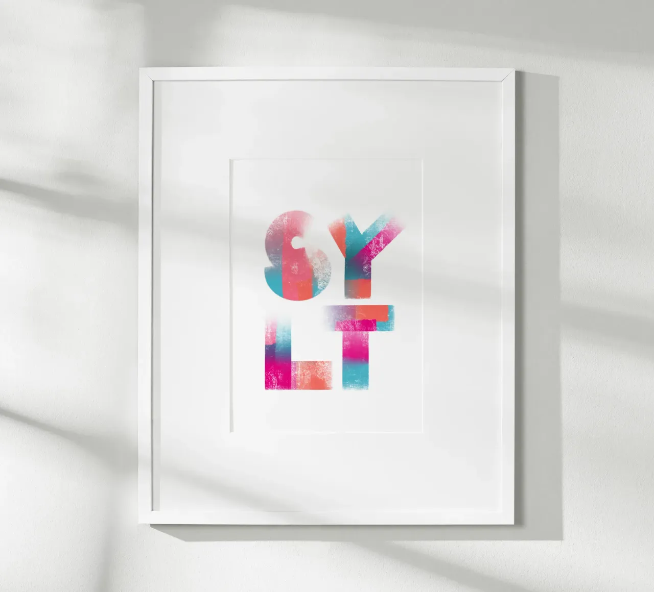 SYLT poster con telaio in legno da LIMITED EDITION LETTERS