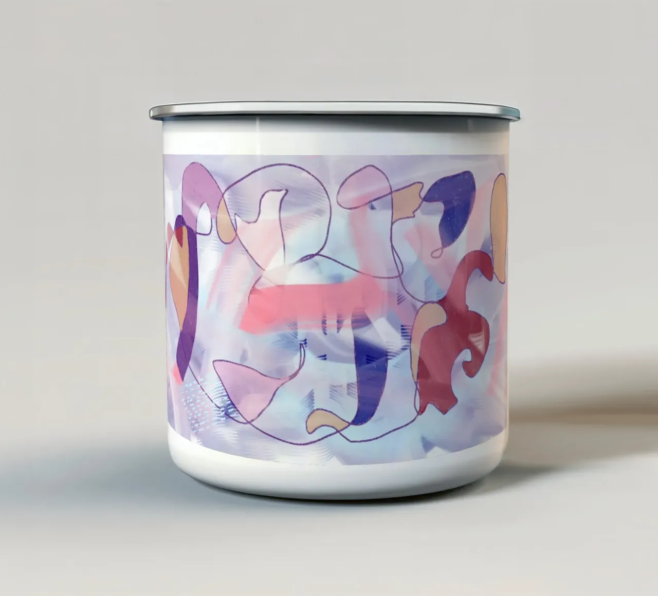 Pool-Party tazza in smalto da Jana Leonenkov Art