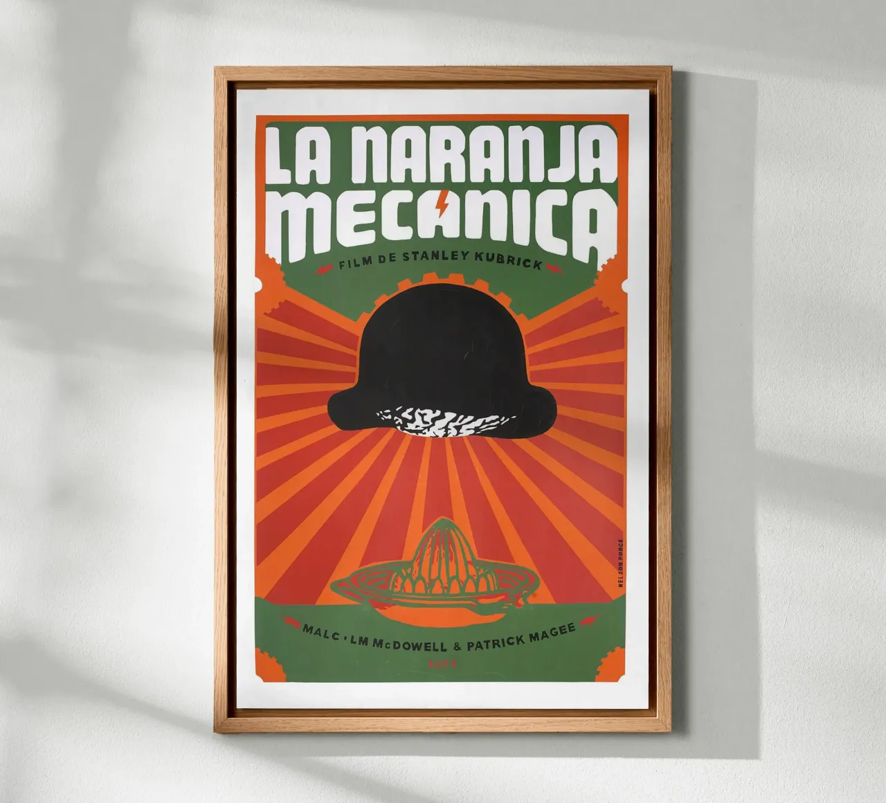 A Clockwork Orange Movie tela con Cornice a cassetta da Attaboy Dsgn