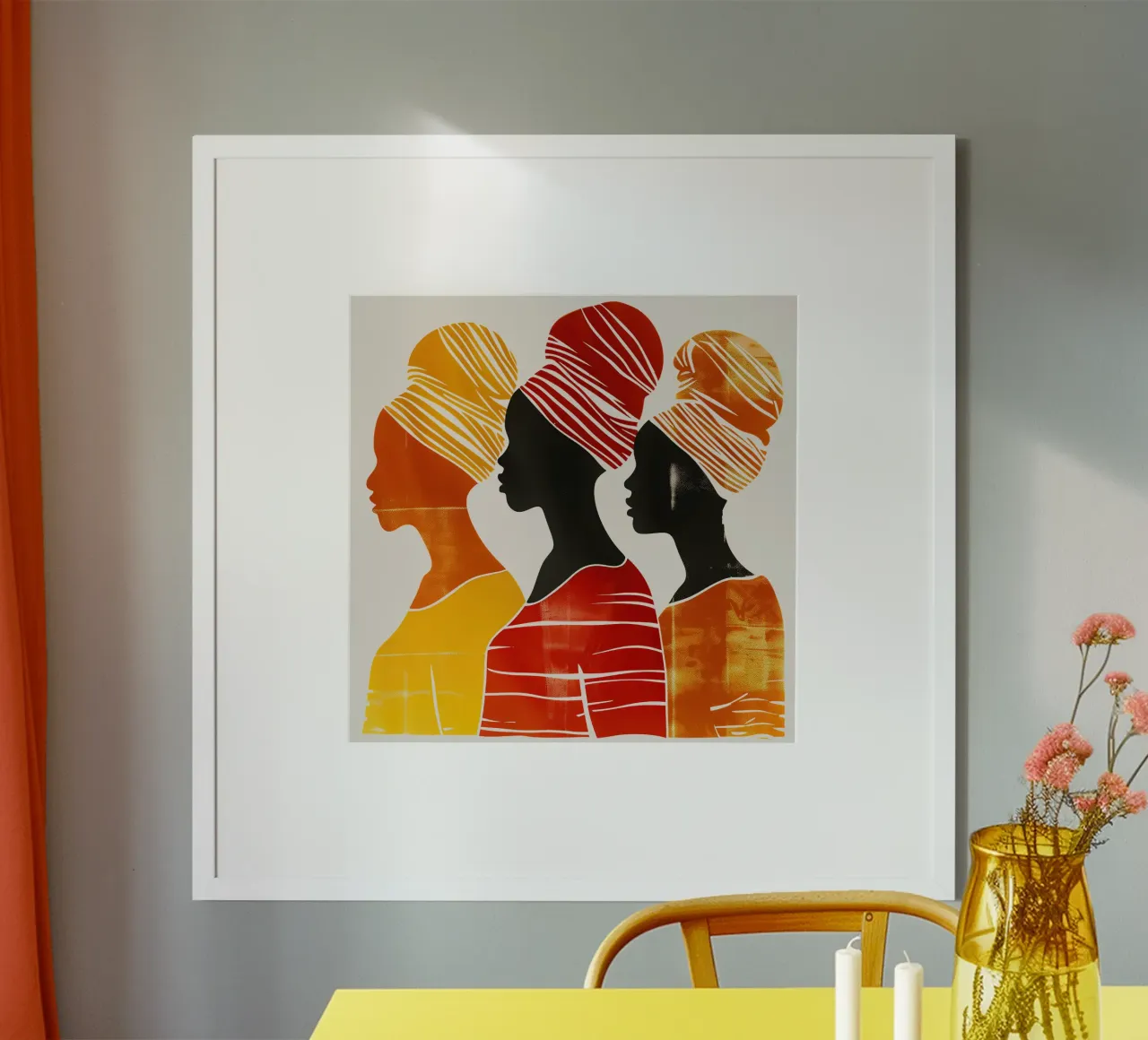 Tre donne dell'isola delle spezie di Zanzibar | Monotype poster da Autofocus