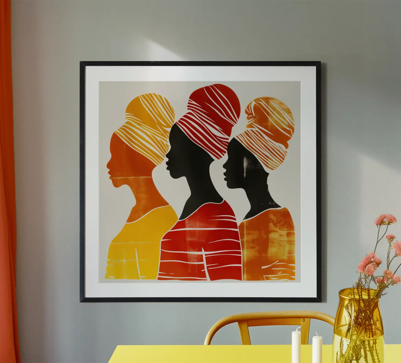 Tre donne dell'isola delle spezie di Zanzibar | Monotype poster da Autofocus