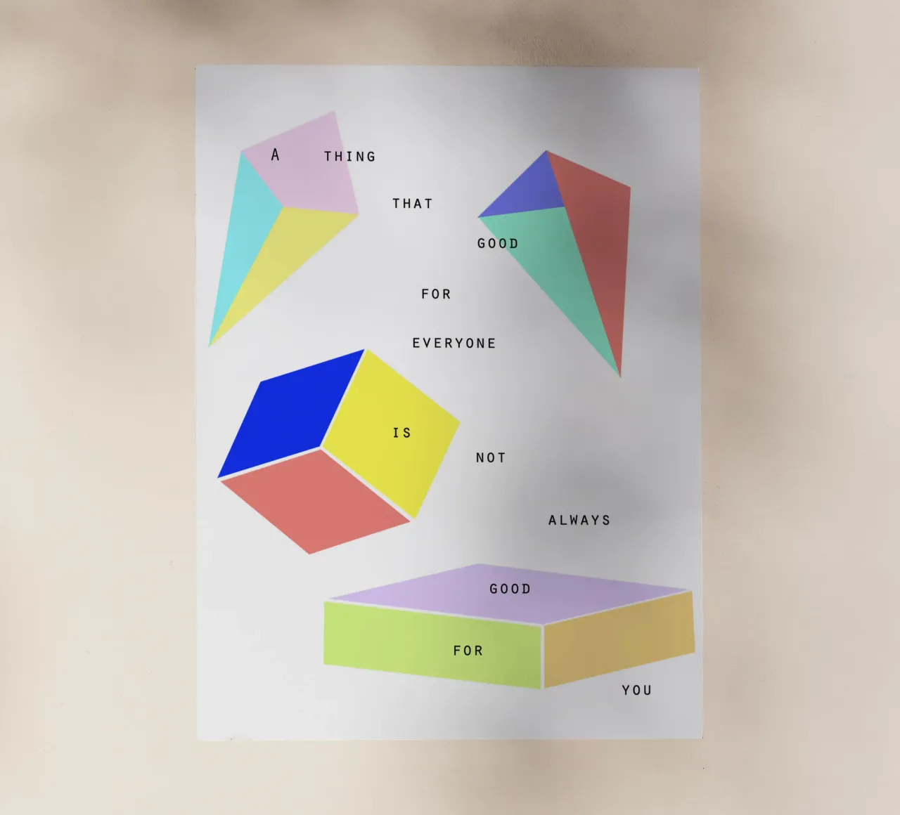 A THING THAT IS GOOD FOR EVERYONE IS NOT ALWAYS GOOD FOR YOU pellicola backlit da natural neutral