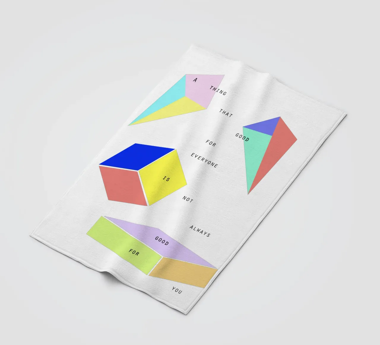 A THING THAT IS GOOD FOR EVERYONE IS NOT ALWAYS GOOD FOR YOU coperta in pile da natural neutral