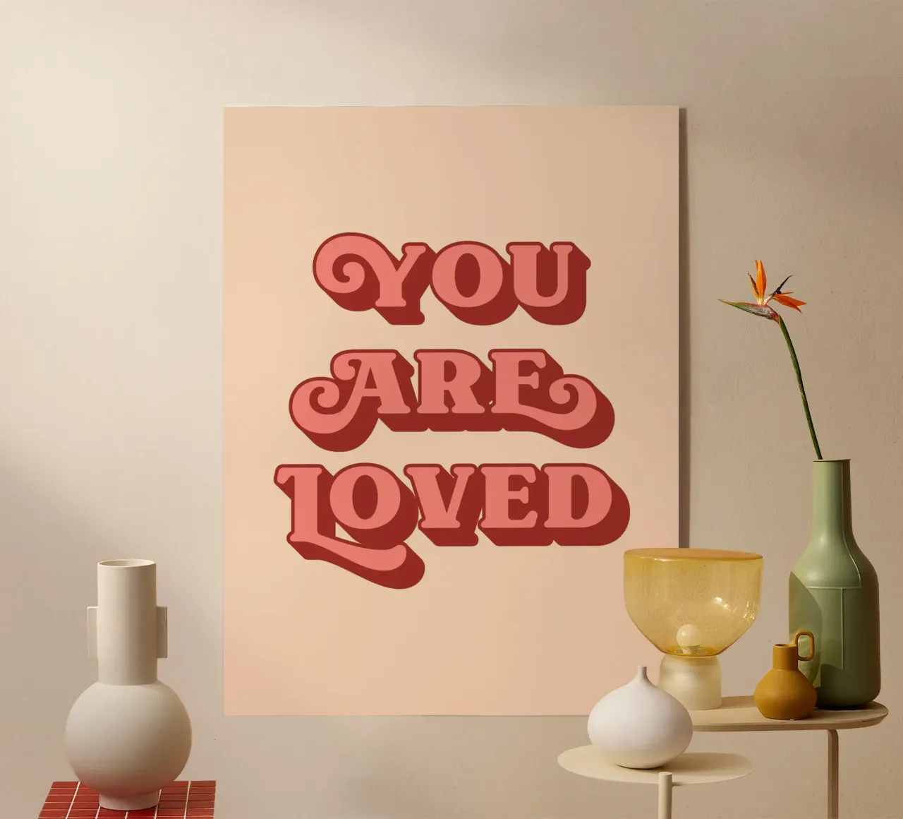 You are loved (Vintage Edition) acrylic glass by Paigaam Studio