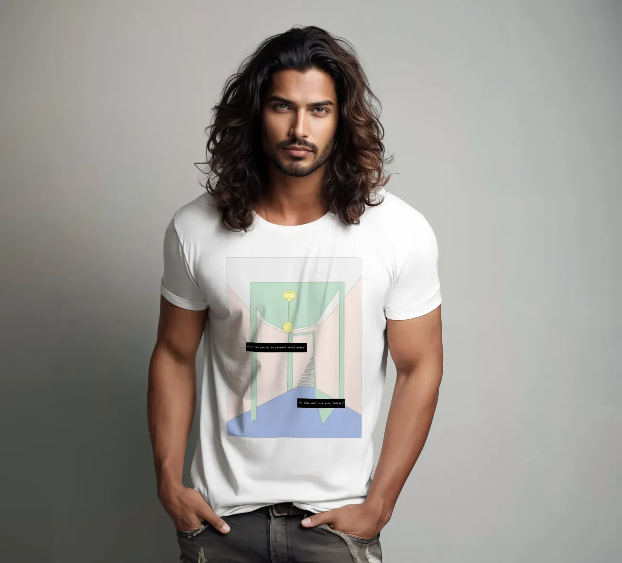 WELCOME HOME t-shirt da natural neutral