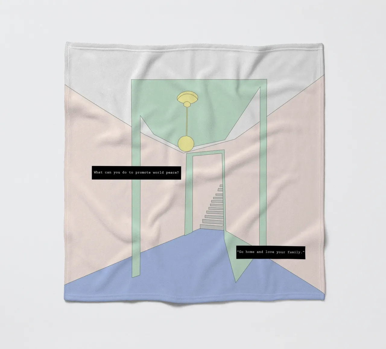 WELCOME HOME coperta in pile da natural neutral