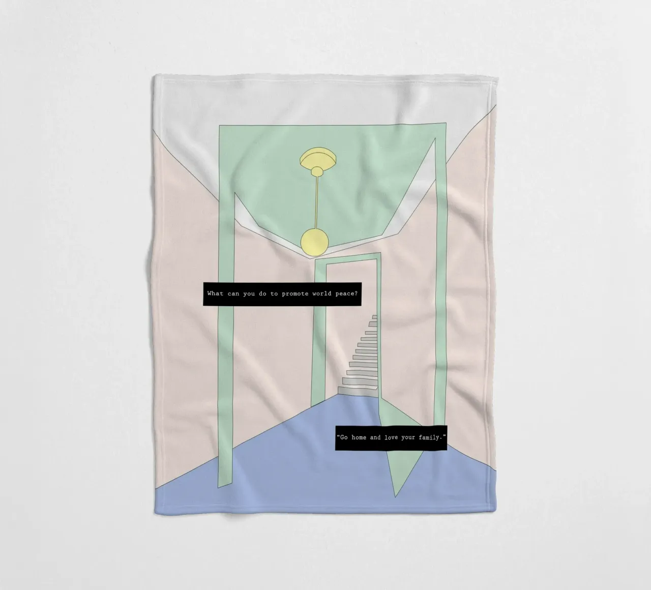 WELCOME HOME coperta in pile da natural neutral