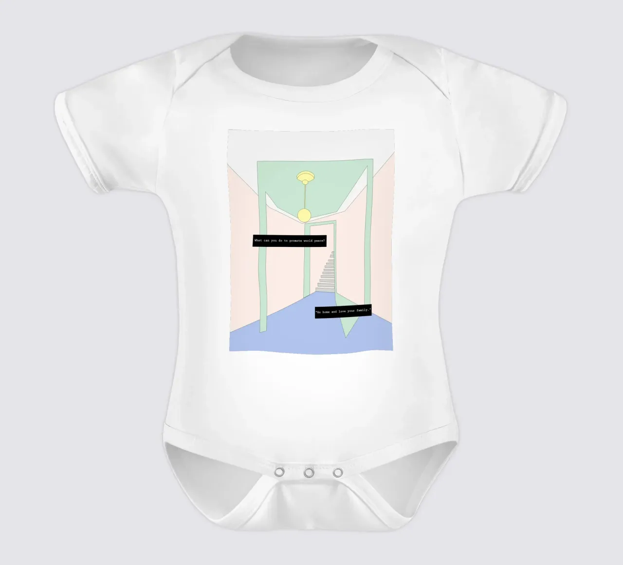 WELCOME HOME body neonato maniche corte da natural neutral