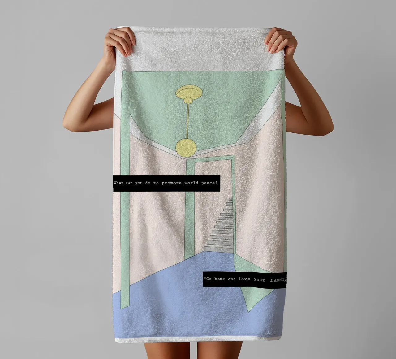 WELCOME HOME asciugamano da bagno da natural neutral