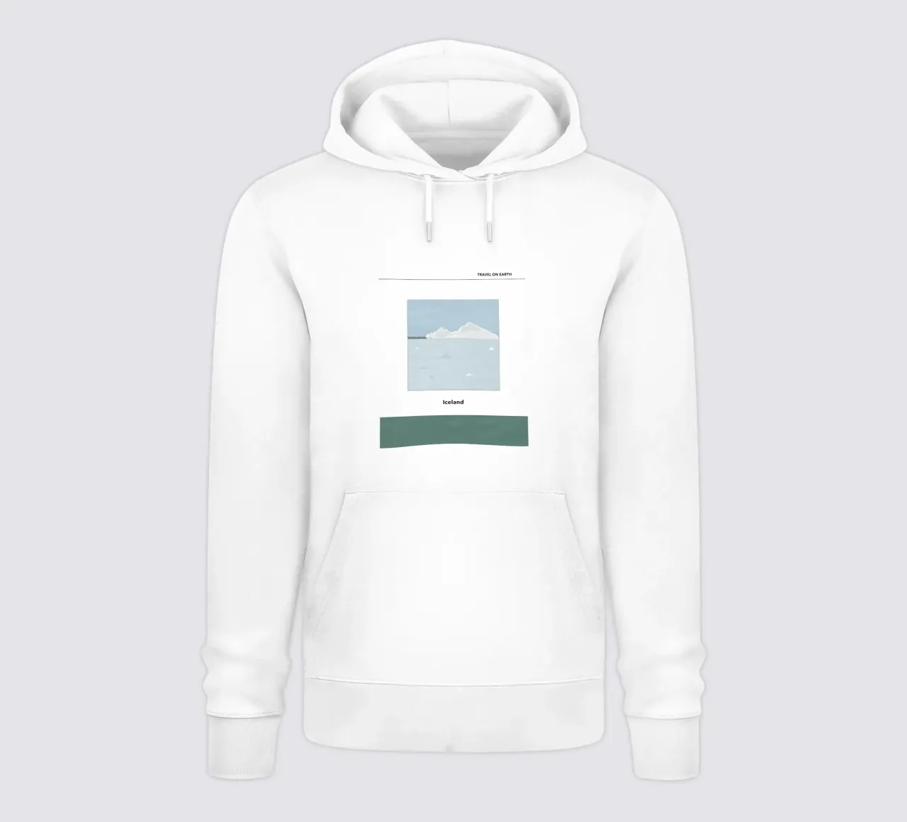 TRAVELING ON EARTH - ICELAND - felpa con cappuccio da natural neutral