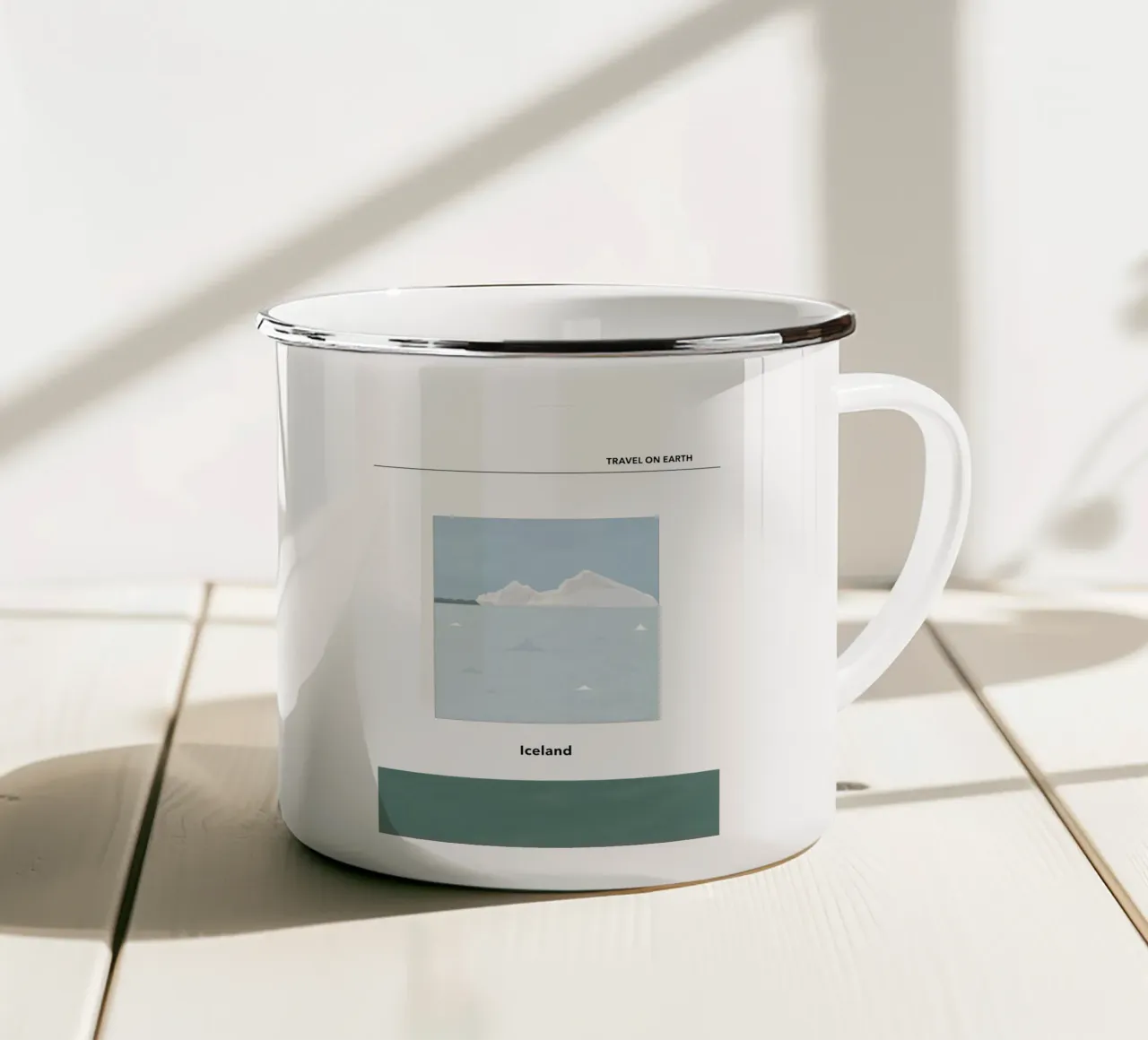 TRAVELING ON EARTH - ICELAND - tazza in smalto da natural neutral