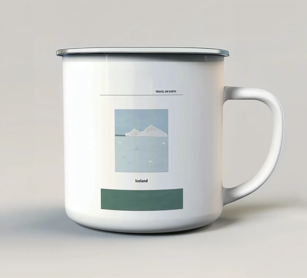 TRAVELING ON EARTH - ICELAND - tazza in smalto da natural neutral