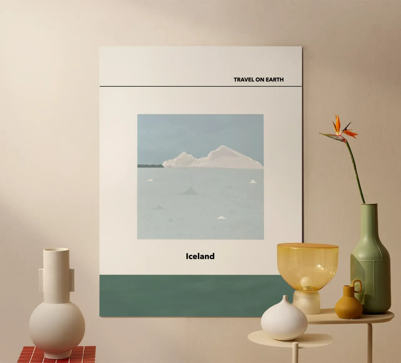 TRAVELING ON EARTH - ICELAND - poster da natural neutral