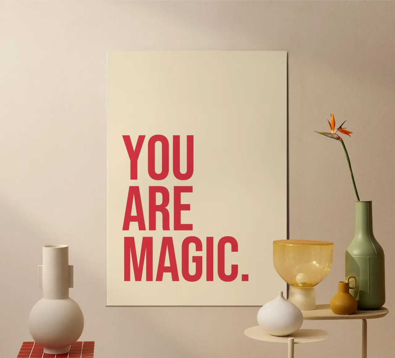 Tu sei magico (tonalità beige) carta hahnemühle da Paigaam Studio