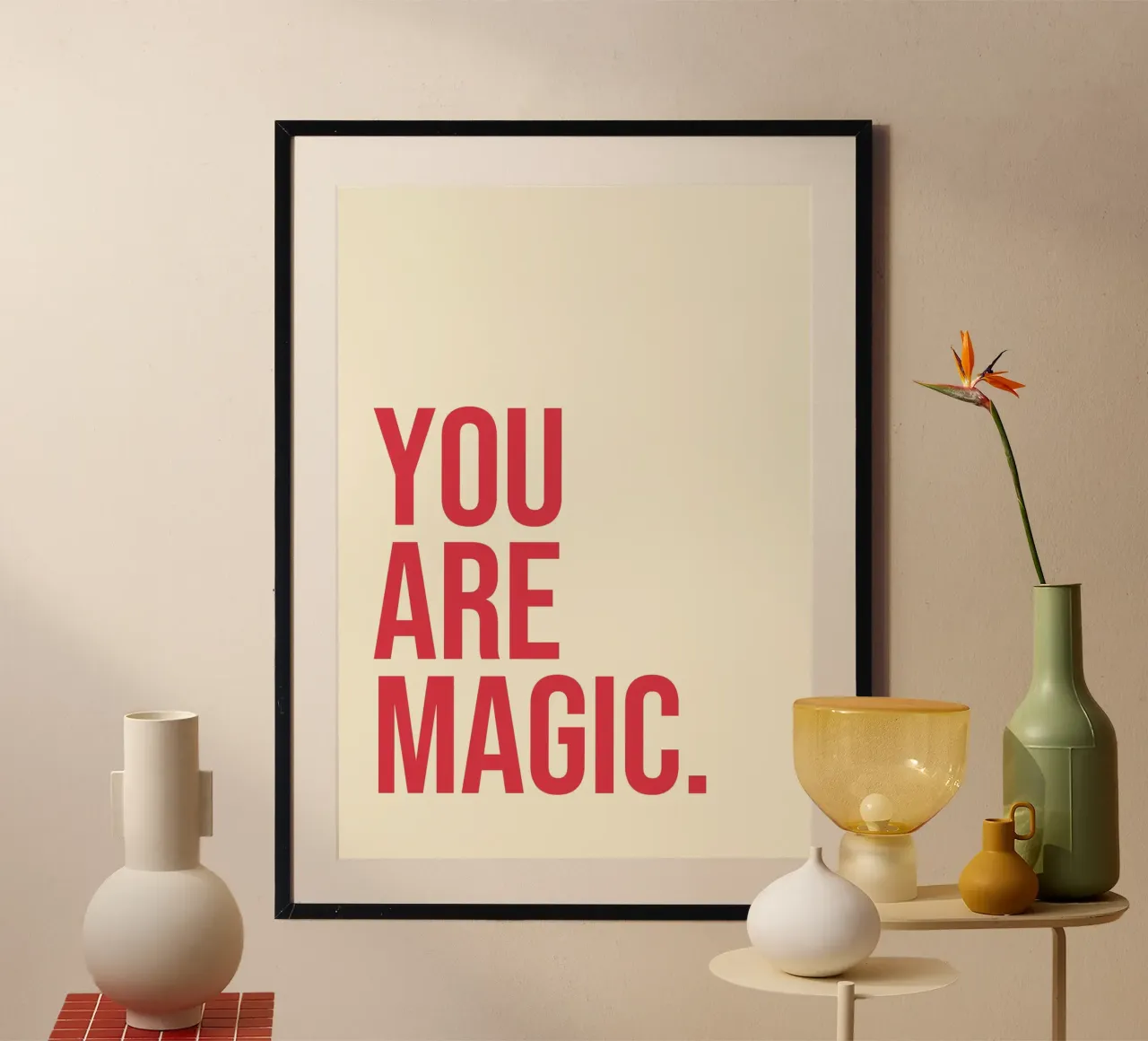 Tu sei magico (tonalità beige) carta hahnemühle da Paigaam Studio