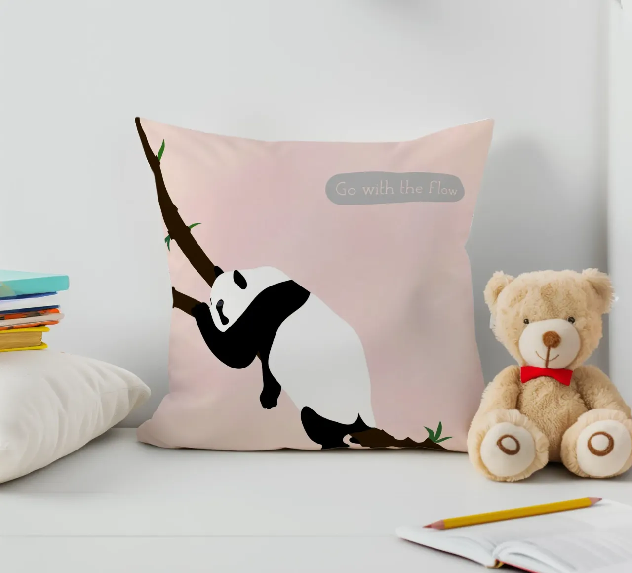 panda cuscino da natural neutral