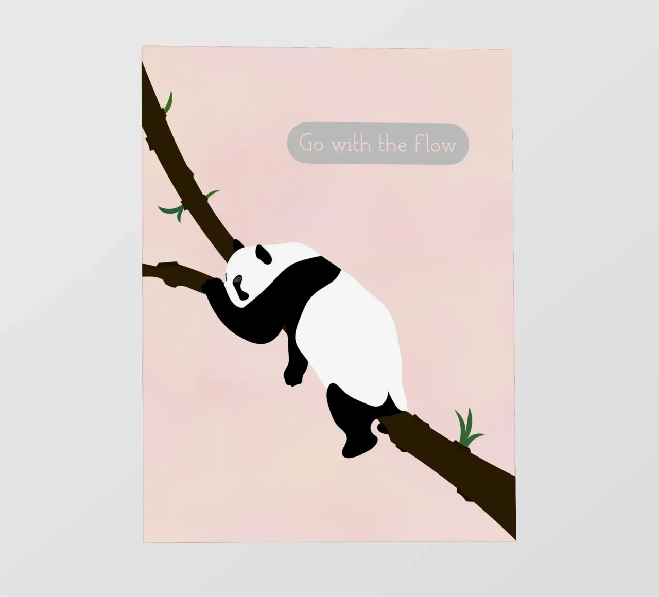 panda fotobehang van natural neutral