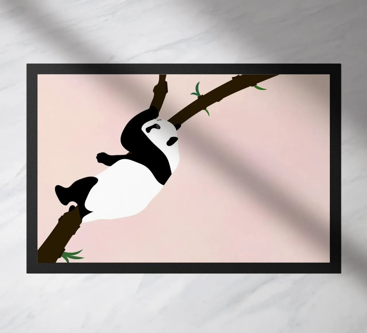 panda doormat by natural neutral