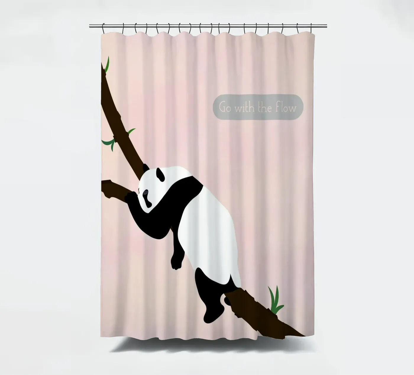 panda douchegordijn van natural neutral