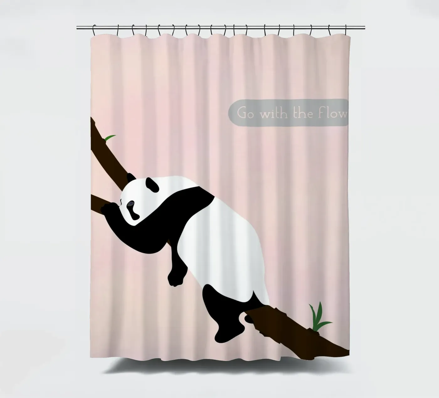 panda douchegordijn van natural neutral
