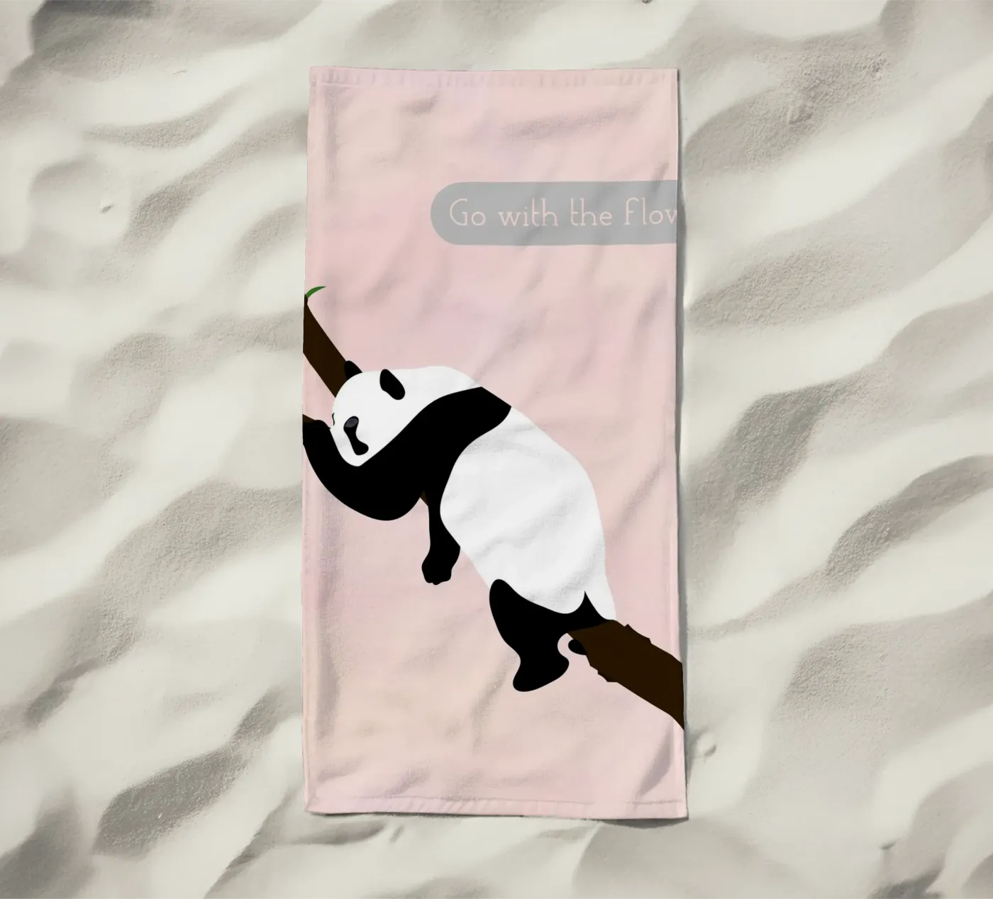panda strandhanddoek van natural neutral