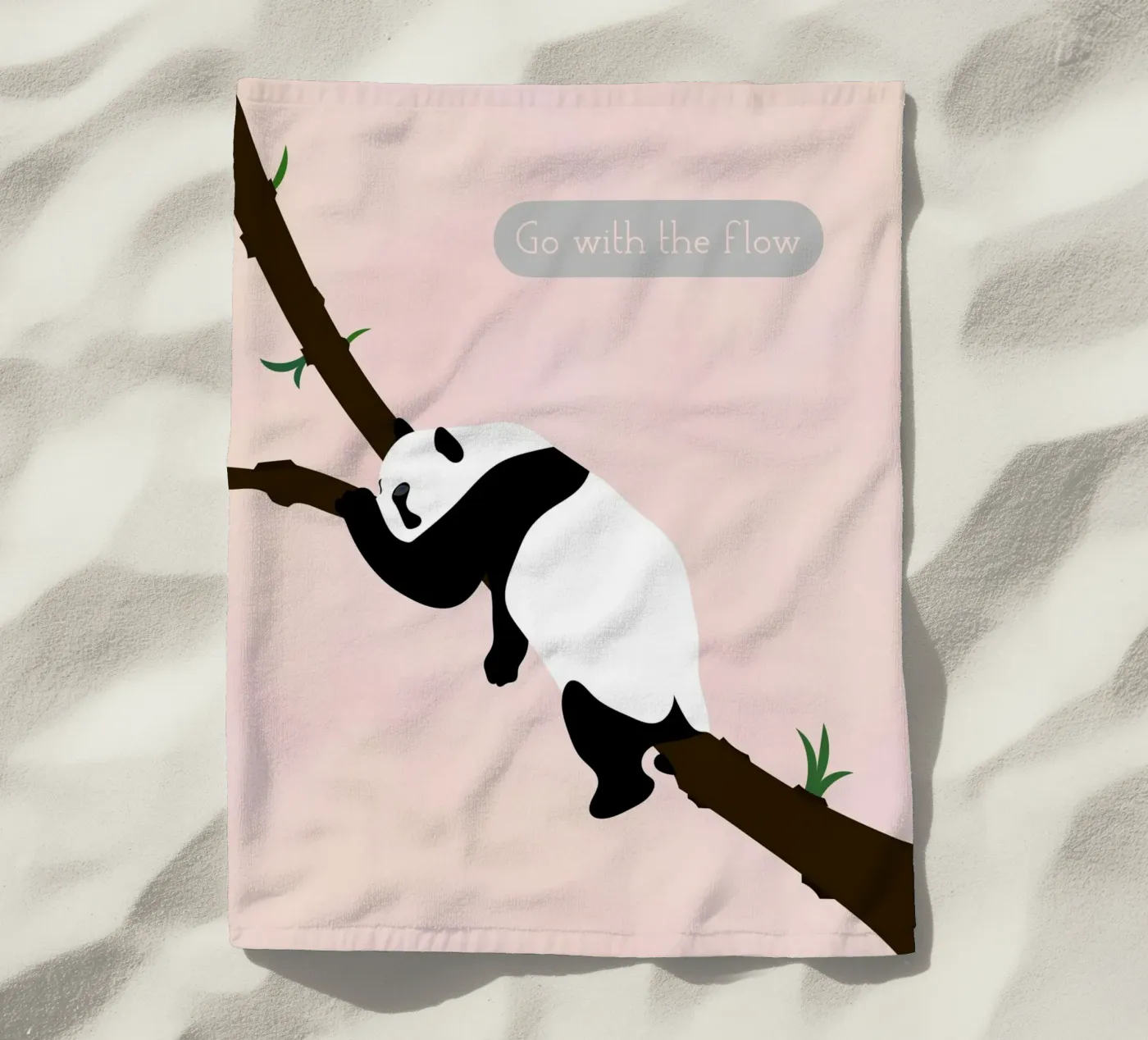 panda strandhanddoek van natural neutral