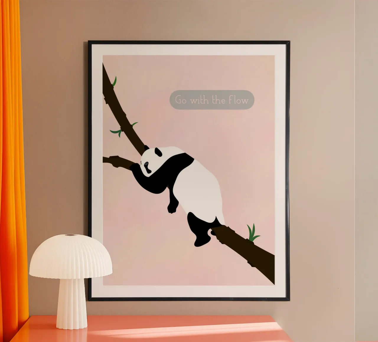 panda poster van natural neutral