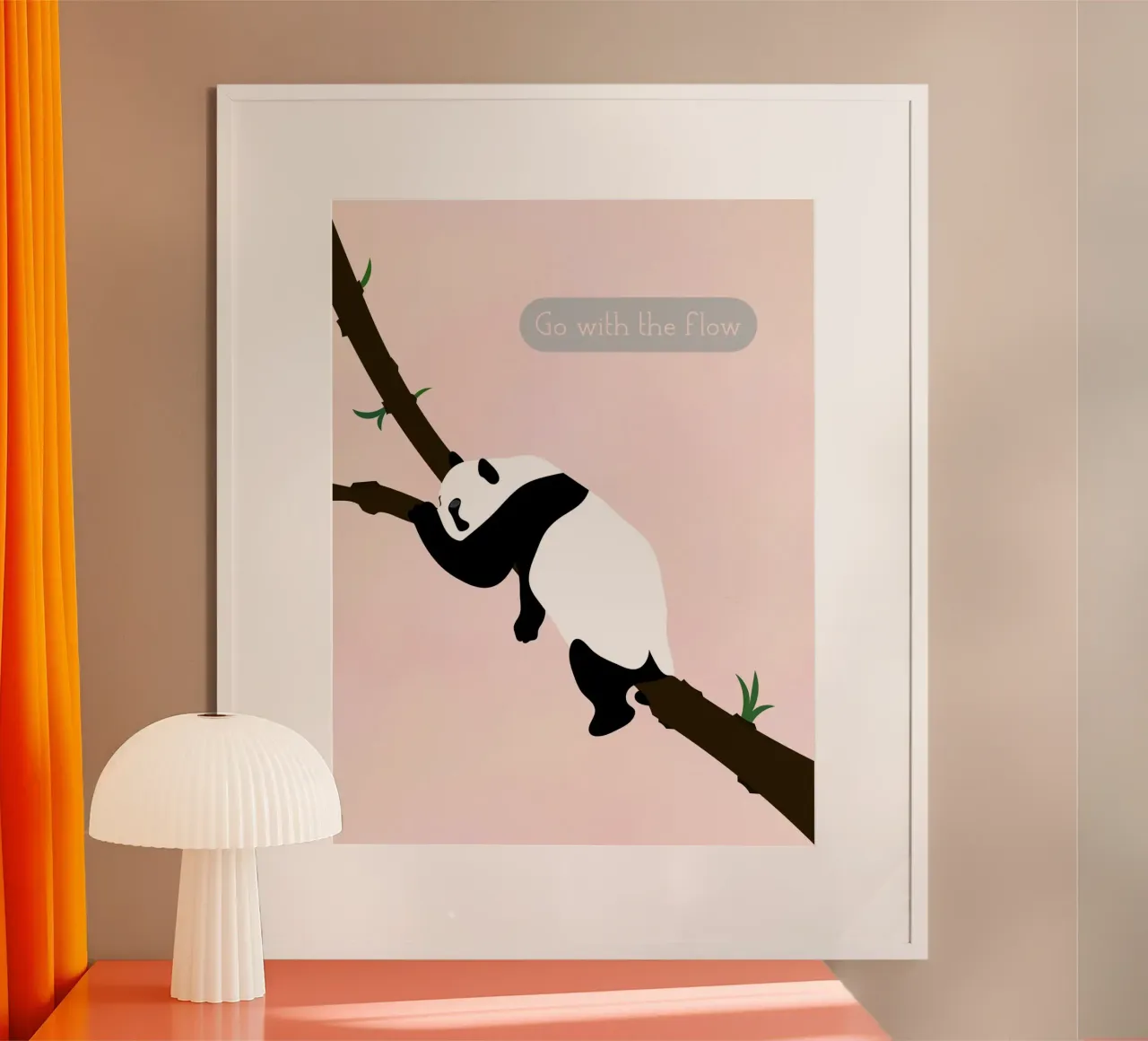 panda poster van natural neutral