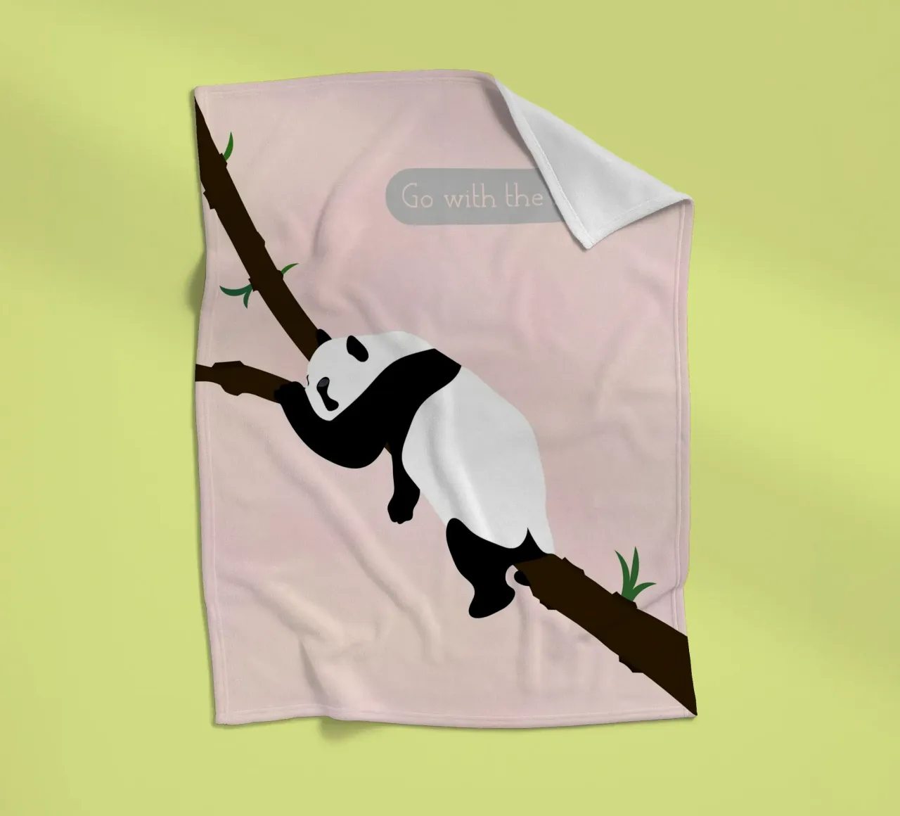 panda fleecedeken van natural neutral