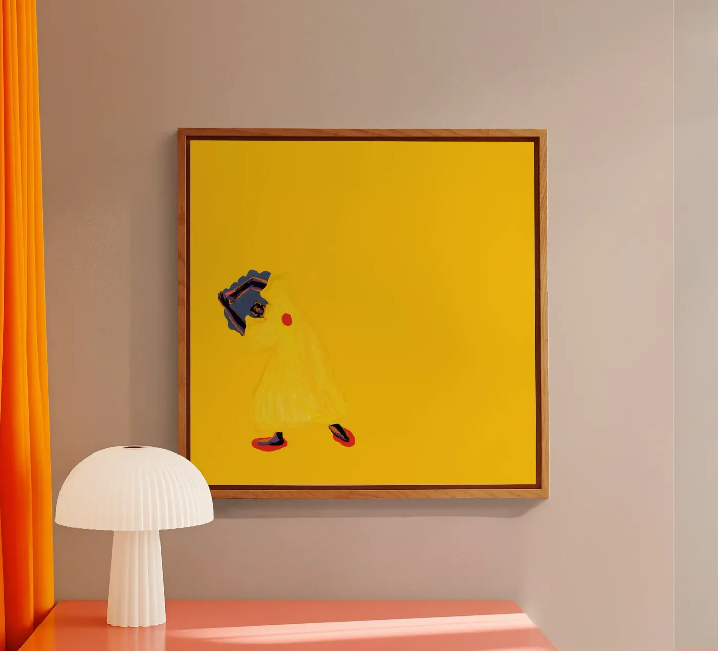 Gelber Tanz Acryl-Glas von tainah negreiros