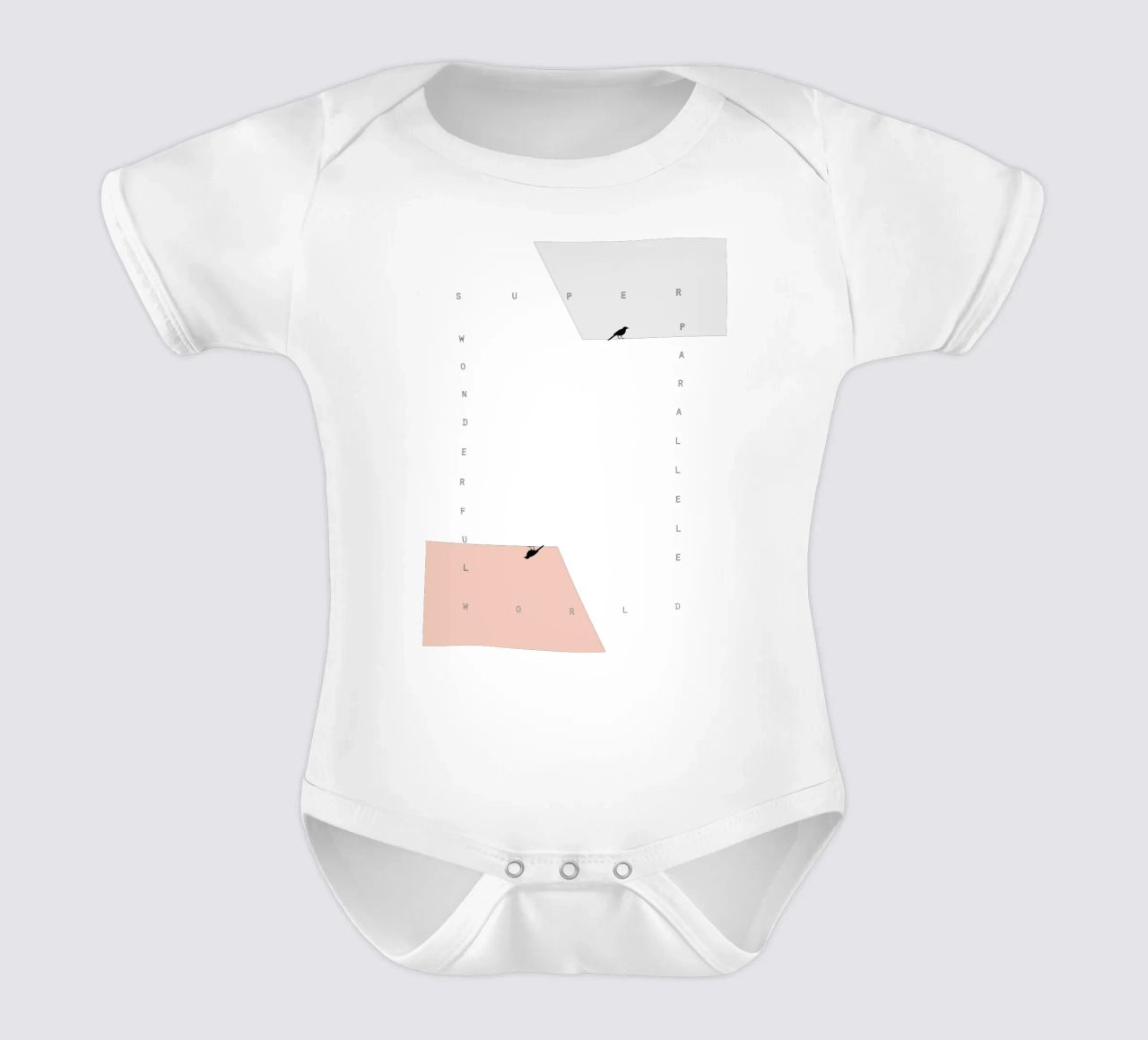 parallel birds body neonato maniche corte da natural neutral