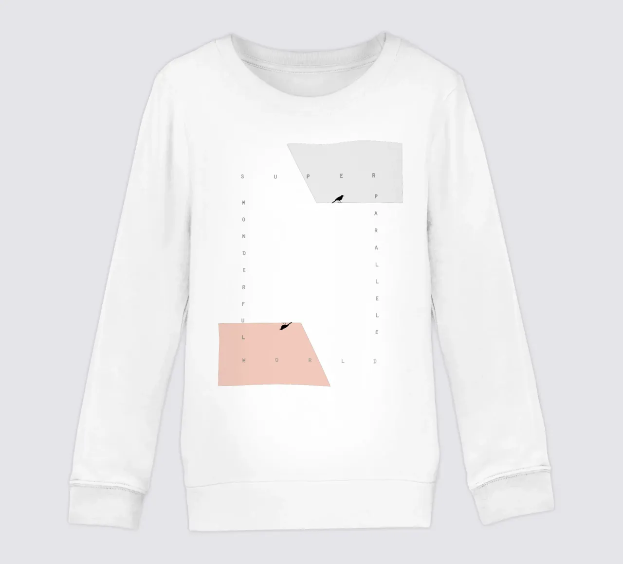 parallel birds kids sweatshirt by natural neutral