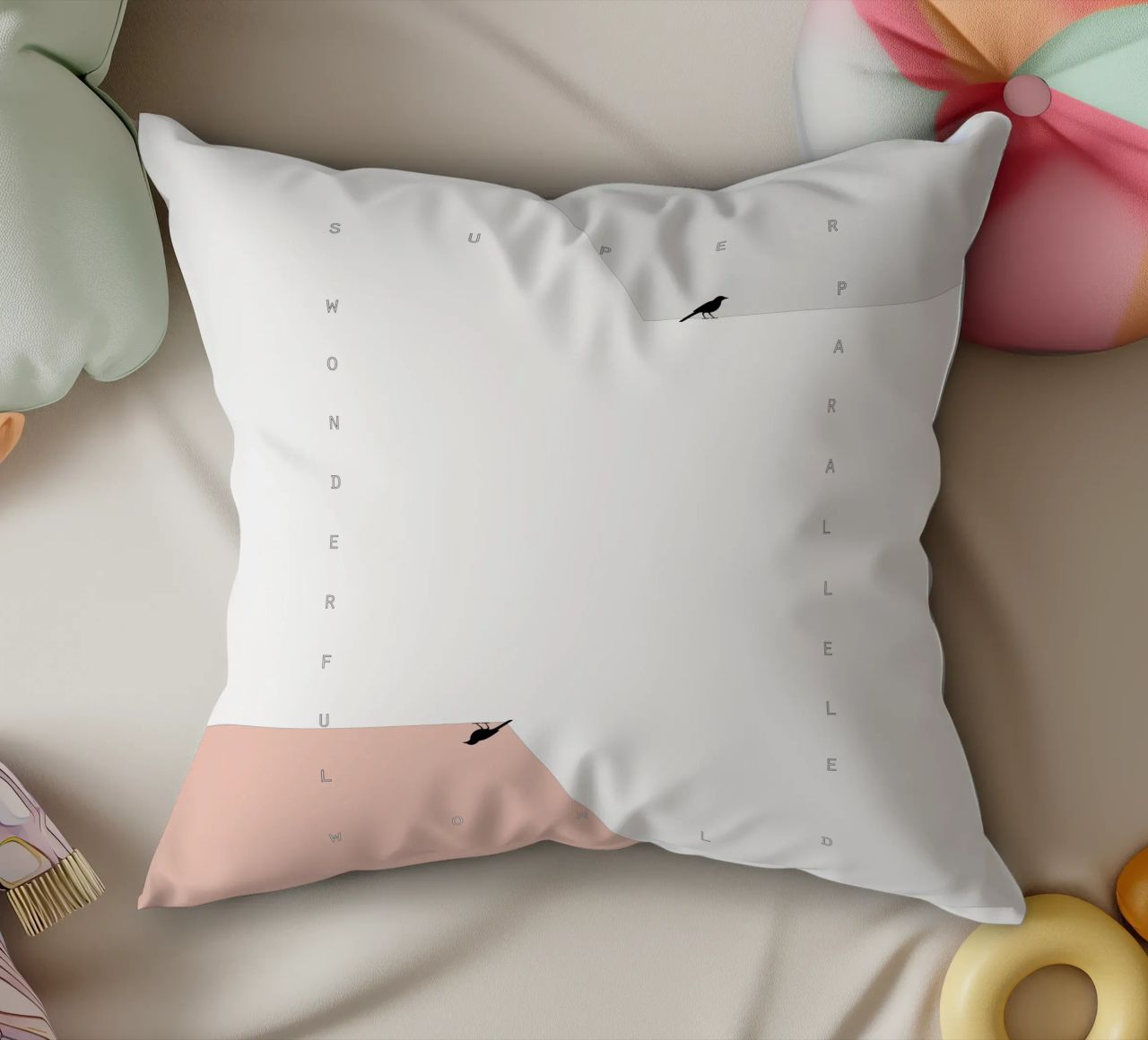 parallel birds cuscino da natural neutral