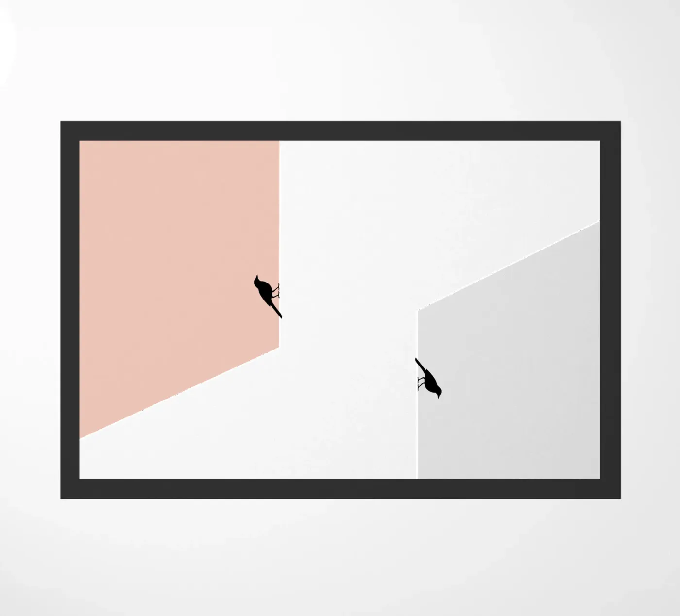 parallel birds deurmat van natural neutral