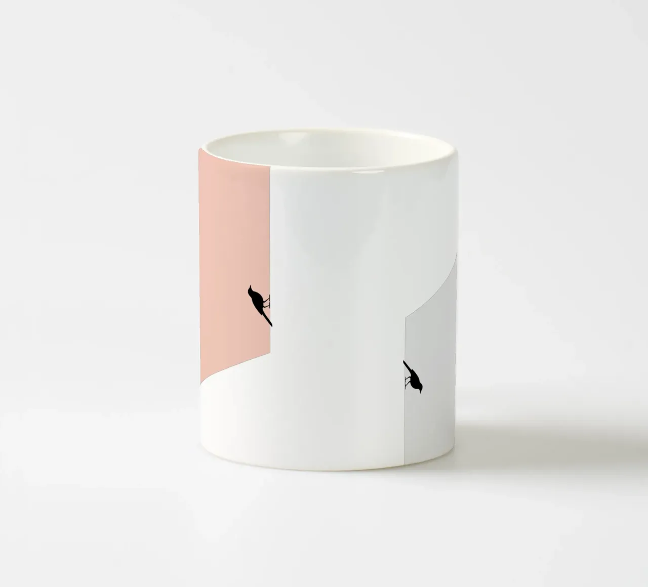 parallel birds ceramic mug by natural neutral