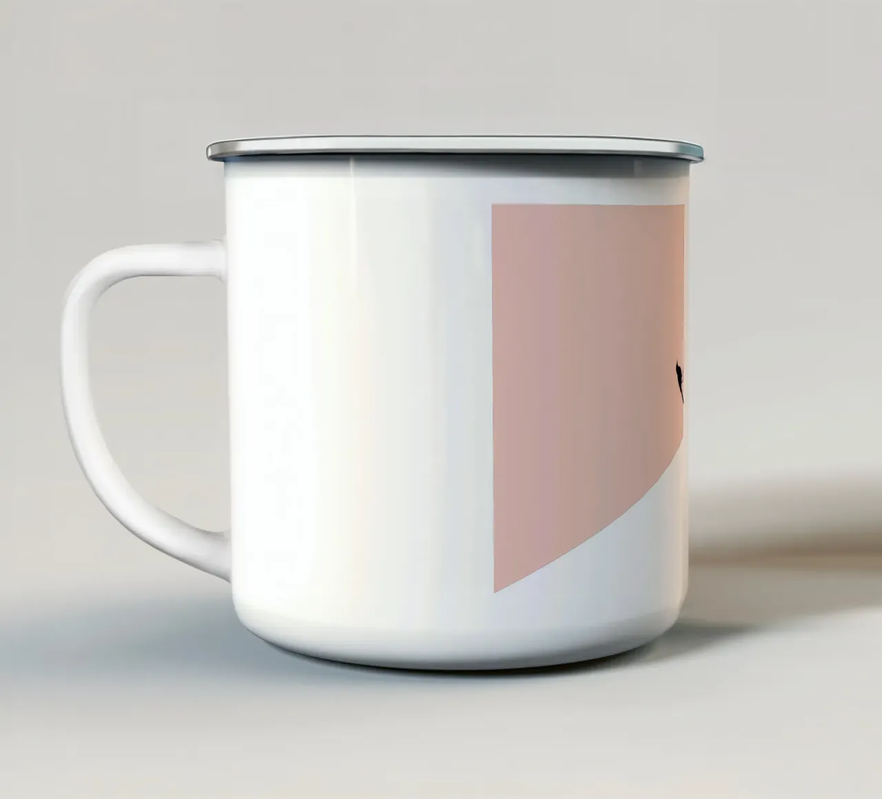 parallel birds enamel mug by natural neutral