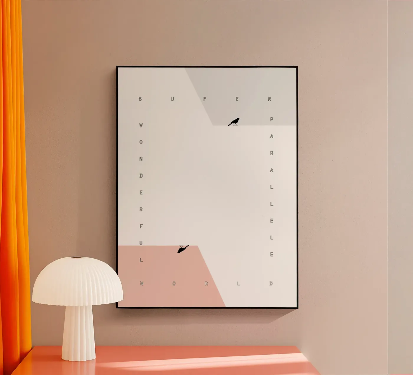 parallel birds Acryl-Glas von natural neutral