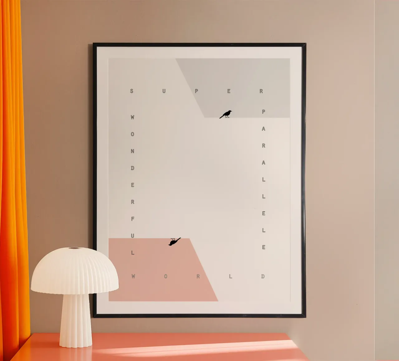 parallel birds poster da natural neutral