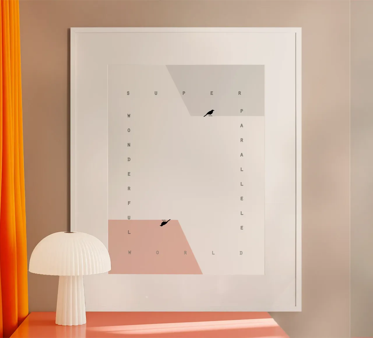 parallel birds poster da natural neutral